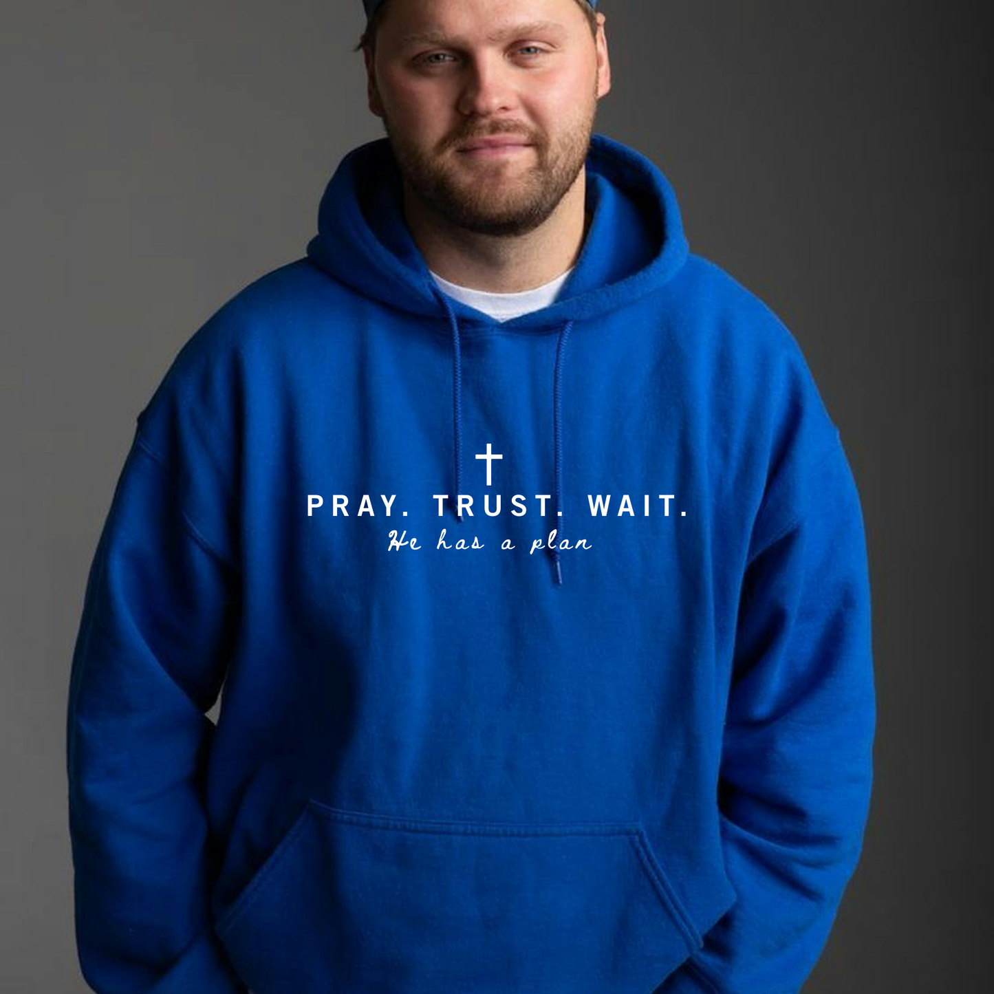 Pray. Trust. Wait. He has a plan Hoodie
