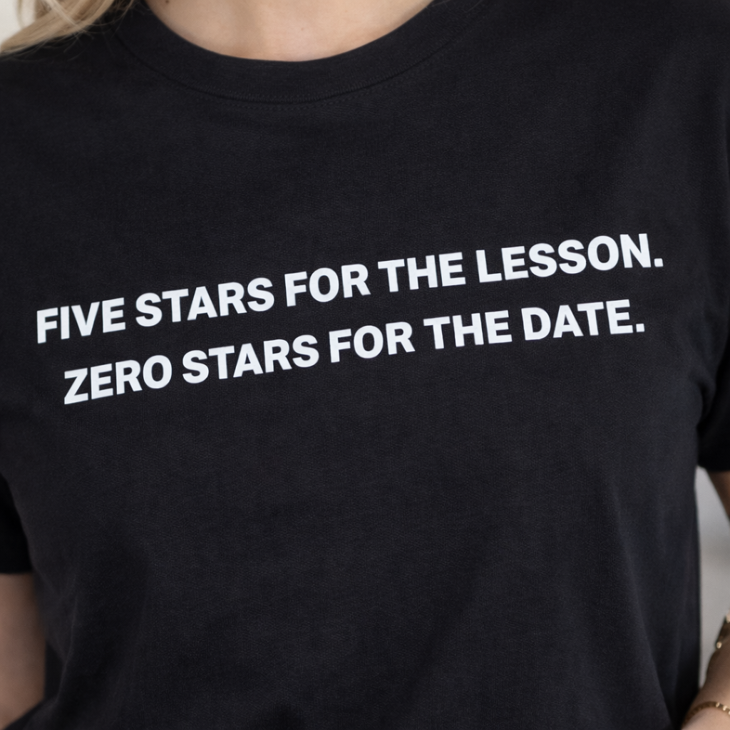 FIVE STARS FOR THE LESSON. ZERO STARS FOR THE DATE.