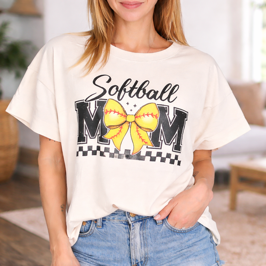 SOFTBALL BOW OVERSIZED TEE