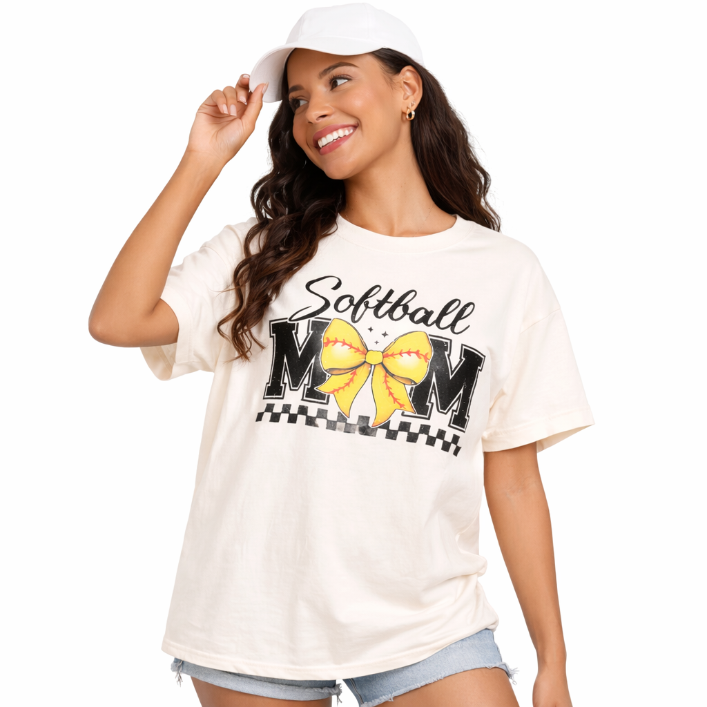 SOFTBALL BOW OVERSIZED TEE