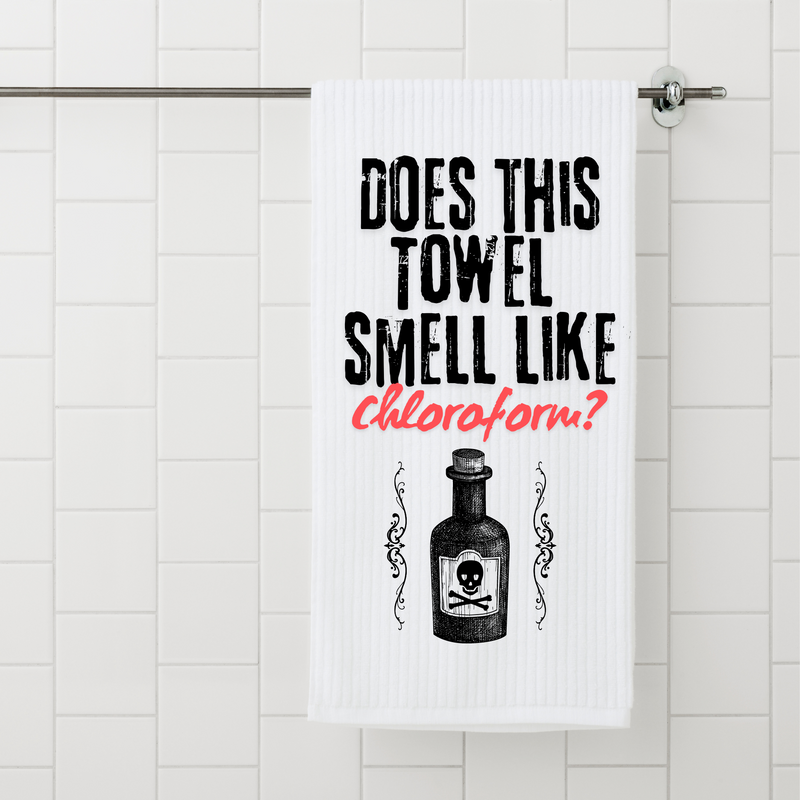 Does this towel smell like chloroform kitchen towel